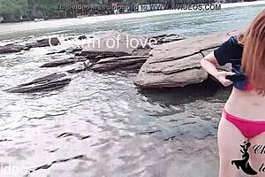 Wow, Chinese teen banged by photographer in wild outdoor shoot!