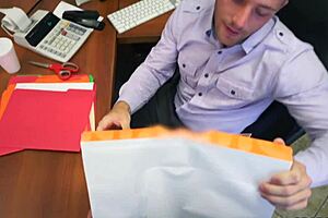 Got the donuts? he says before gay sex on desk