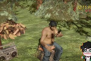 Watch This Lumberjack Strip and Masturbate in the Forest During Christmas!