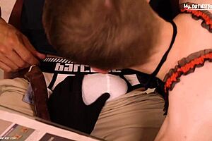 Sir begged to suck cock and get fucked by muscular daddy