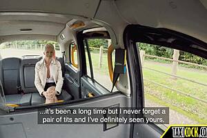 Blonde Mommy Flaunts Perfect Big Tits in Taxi