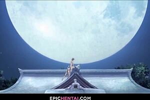 selena falls for kazuma’s sneaky trap in hentai scene