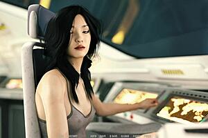 Intense passionate sex on captain's deck in 3D hentai game