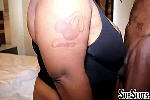 wet fat milf with big tits and ass gets creampie from monster cock