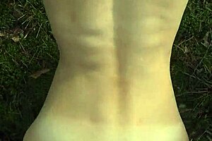 Perfect body girl gets cum in her ass outdoor!