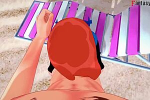 yae miko bikini sex on beach in pov fantasy promo