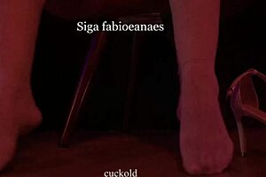 hotwife, show off those heels and pantyhose for my fetish, he says.