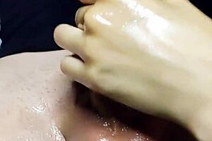 Oiled Handjob Makes Him Cum