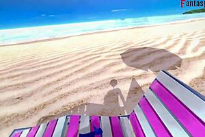 yae miko bikini sex on beach in pov fantasy promo