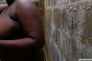 girls living naked in uncompleted building get fucked by passersby in bush