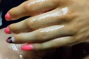 Oiled Handjob Makes Him Cum