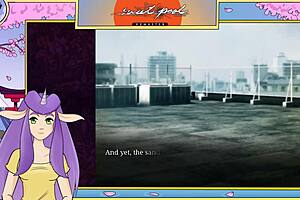 Gay anime game with a bodybuilder and a brunette