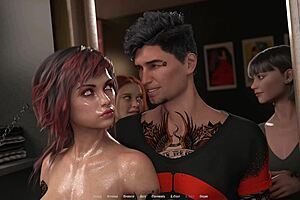 The Hellcat Lounge Part 5: a 3D animated porn video with pierced nipples and natural tits