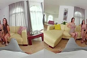 czech vr 364 - slutty foursome with three hot girls