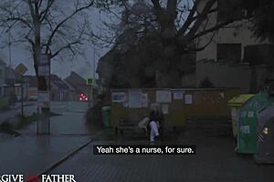 I ride big dick as hot petite nurse in preacher's van