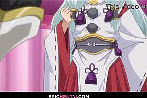 selena falls for kazuma’s sneaky trap in hentai scene