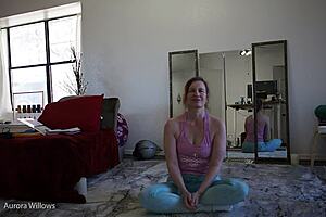 Yoga class with a hot milf and femdom action
