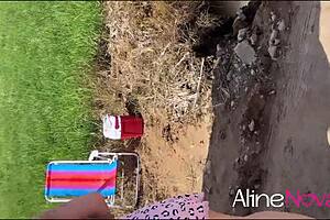 Blonde teen gets hooked on outdoor sex adventures