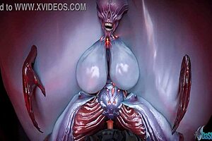 3D animated hentai with an otherworldly theme