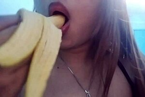 Steamy banana-themed adult video with an Asian starlet