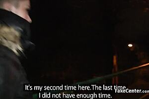 Shorthaired Beauty Fucks Outdoors In POV Exhibitionist Scene.