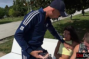 the cuckold watches his wife in rough doggystyle with a hypnotized stranger outdoors