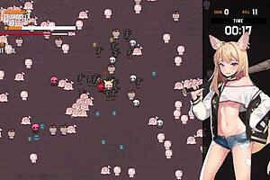 in isekai frontline, the protagonist fucks around in this slightly shitty game world with hentai twists.