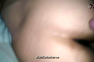 Hey, horny guy trying to break this brunette college girl's ass, but she lets him fill her with cum in pov anal!