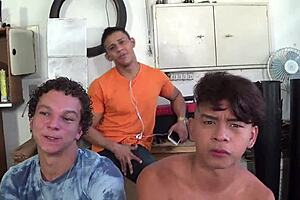 Behind the scenes with rodrigo bruno and lucas angel in backroom.