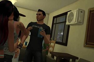 Sims 4 porn video with Wicked Whims mod: Porn stars at college party