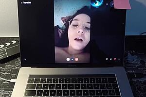 Spanish MILF porn actress fucks a fan on webcam, big tits and ass