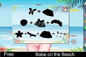 babe relaxes on the beach