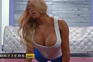 Moriah Mills passionately trains for Markus Dupree's big black cock in an intense interracial workout.