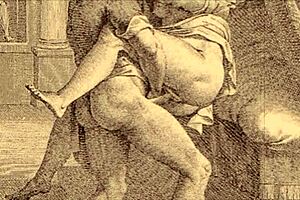 vintage erotic cartoon illustration from retro anime hentai