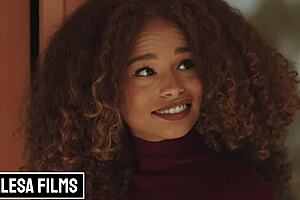 Seth Gamble eats Cecilia Lion's pussy on the table and fucks her hard till both cum.