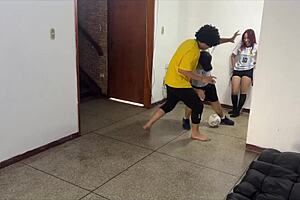 i lost the soccer game, so i gotta get fucked like a whore in front of my boyfriend 😈