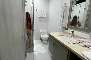 I caught my step-sis's friend in the bathroom