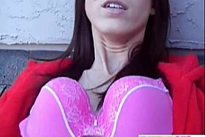 Brookeskye rubs pussy on rooftop