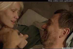 Ellen Dorrit Petersen goes topless in Blind 2014 with stunning nude scenes. Her big tits steal the show.