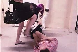 Watch Amadahy and Miskha, the Goddesses, Kick Andrea Dipre Hard in the Balls Outdoors