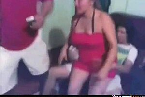 Crazy Girlfriend And Boyfriend Fuck Wildly In Front Of Their Friends
