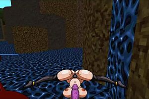 Slooter hentai ep 1 features futanari barbarian heroine banging monster girls