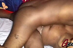 Beautiful black couple makes hot love