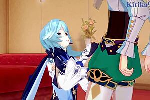 Eula, Rosaria, Venti Engage In Intense Sex!