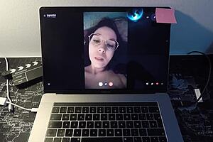 Spanish MILF porn actress fucks a fan on webcam, big tits and ass