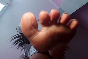 rough milf dominates with dirty foot fetish play