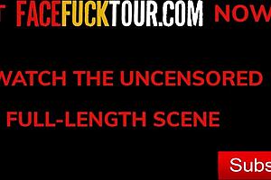 Yo, tiny 18+ Latina throat sluts dominate in wild threesome face fuck tour