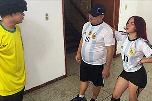 i lost the soccer game, so i gotta get fucked like a whore in front of my boyfriend 😈