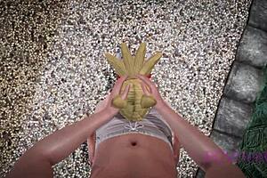 Helpful fox senko-san in maid cosplay