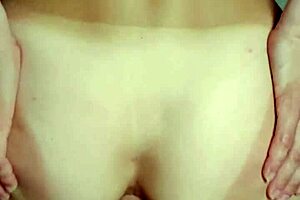 hot brunette rides cock and gets anal creampie in tight ass